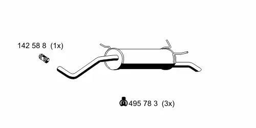 глушитель задняя часть Ren 530040 ERNST
