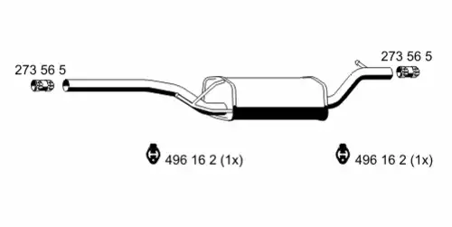 глушитель средняя часть Ford 341226 ERNST