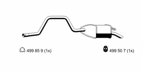 глушитель задняя часть Ford 343145 ERNST