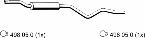 глушитель средняя часть VW 152228 ERNST