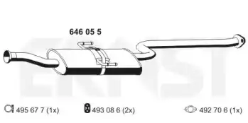 глушитель средняя часть Hyun 646055 ERNST