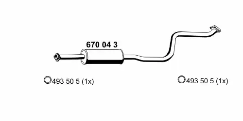 глушитель средняя часть Maz 670043 ERNST