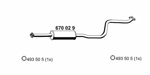 глушитель средняя часть Maz 670029 ERNST