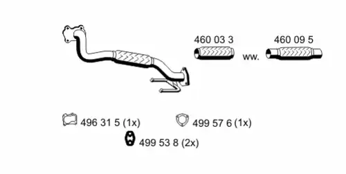 Гофра глушителя ERNST 105460 L= d=