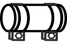 Труба соединительная D=60mm L=125mm P8759 FENNO