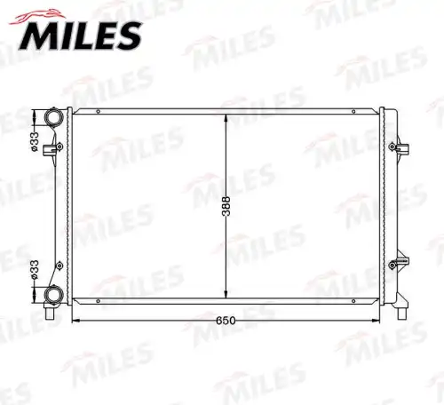 Радиатор системы охлаждения двигателя MILES ACRB017