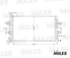 Радиатор системы охлаждения двигателя MILES ACRB031