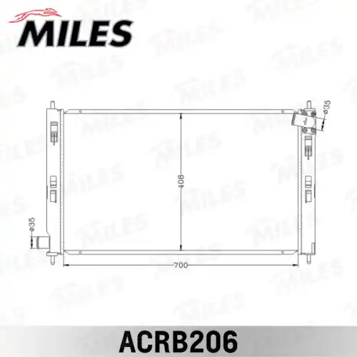 Радиатор системы охлаждения двигателя MILES ACRB206