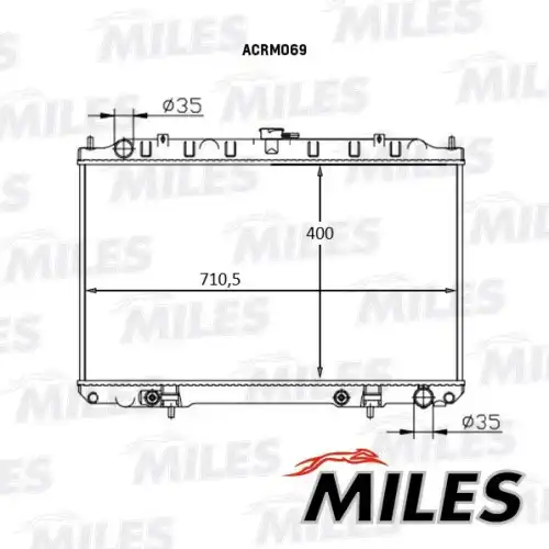 Радиатор системы охлаждения двигателя MILES ACRM069