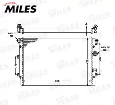 Радиатор системы охлаждения двигателя MILES ACRM189