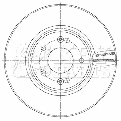 Тормозной диск ! \ KBD5484 KEY PARTS