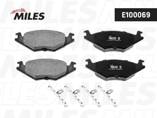 Тормозные колодки дисковые передняя ось MILES E100069