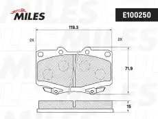 Тормозные колодки дисковые MILES E100250