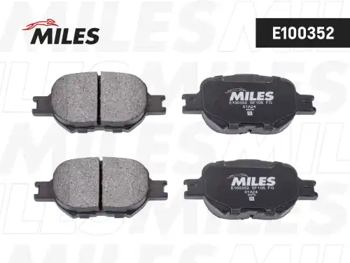 Тормозные колодки дисковые передняя ось MILES E100352