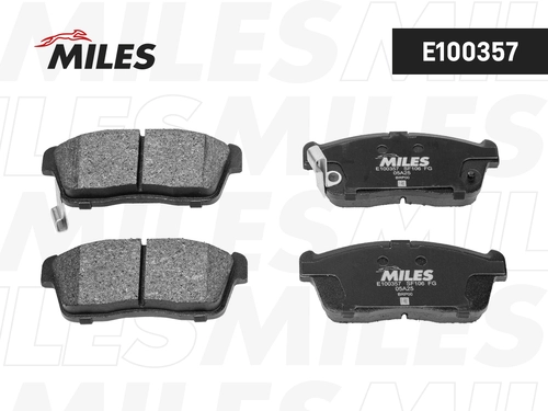 Тормозные колодки дисковые передняя ось MILES E100357