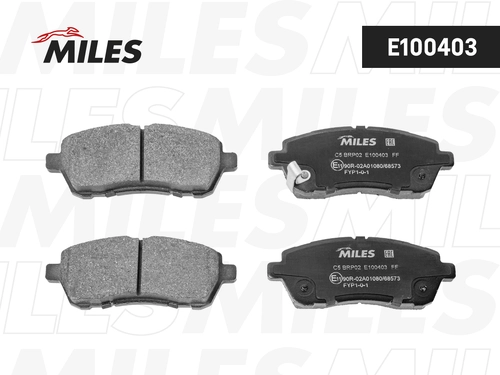 Тормозные колодки дисковые передняя ось MILES E100403