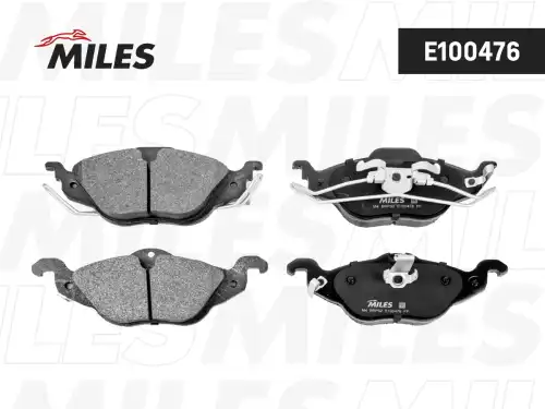 Тормозные колодки дисковые передняя ось MILES E100476