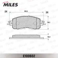 Тормозные колодки дисковые передняя ось MILES E100602