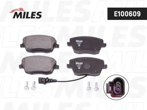Тормозные колодки дисковые передняя ось MILES E100609