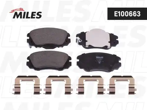 Тормозные колодки дисковые передняя ось MILES E100663