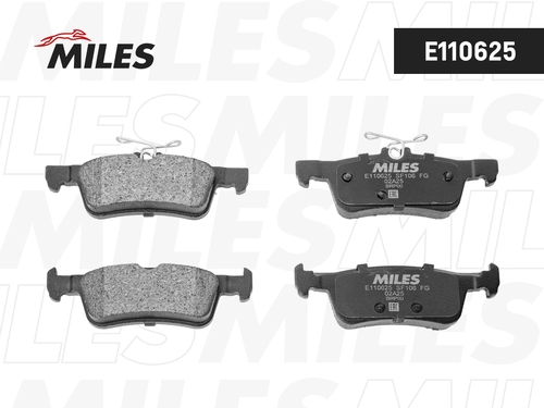 Тормозные колодки дисковые MILES E110625