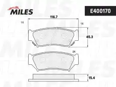 Тормозные колодки дисковые передняя ось MILES E400170