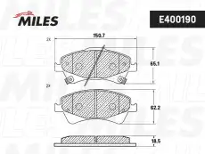 Тормозные колодки дисковые передняя ось MILES E400190