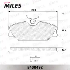 Тормозные колодки дисковые передняя ось MILES E400492