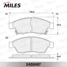 Тормозные колодки дисковые передняя ось MILES E400497