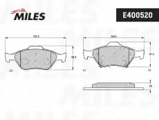 Тормозные колодки дисковые передняя ось MILES E400520