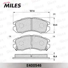 Тормозные колодки дисковые передняя ось MILES E400546