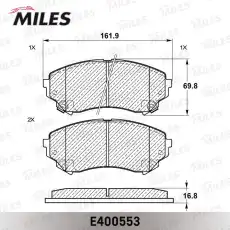 Тормозные колодки дисковые передняя ось MILES E400553