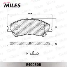 Тормозные колодки дисковые передняя ось MILES E400605