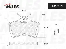 Тормозные колодки дисковые MILES E410161