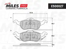 Тормозные колодки дисковые передняя ось MILES E500027