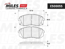Тормозные колодки дисковые передняя ось MILES E500055