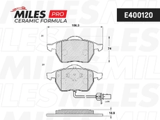 Тормозные колодки дисковые передняя ось MILES E500120