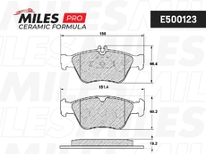 Тормозные колодки дисковые передняя ось MILES E500123