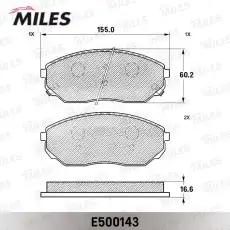Тормозные колодки дисковые передняя ось MILES E500143