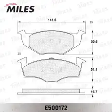 Тормозные колодки дисковые передняя ось MILES E500172