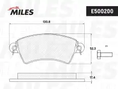 Тормозные колодки дисковые передняя ось MILES E500200