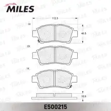 Тормозные колодки дисковые передняя ось MILES E500215