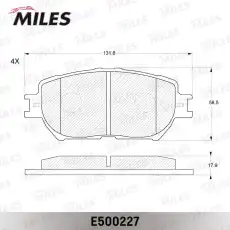Тормозные колодки дисковые передняя ось MILES E500227