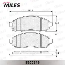 Тормозные колодки дисковые передняя ось MILES E500249