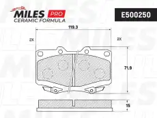 Тормозные колодки дисковые передняя ось MILES E500250