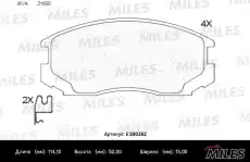 Тормозные колодки дисковые MILES E500362