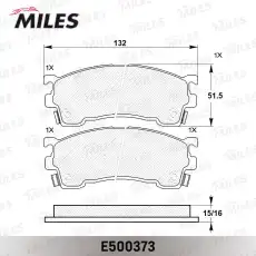 Тормозные колодки дисковые передняя ось MILES E500373