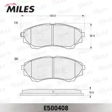 Тормозные колодки дисковые передняя ось MILES E500408