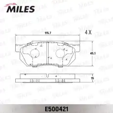 Тормозные колодки дисковые MILES E500421