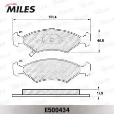 Тормозные колодки дисковые передняя ось MILES E500434